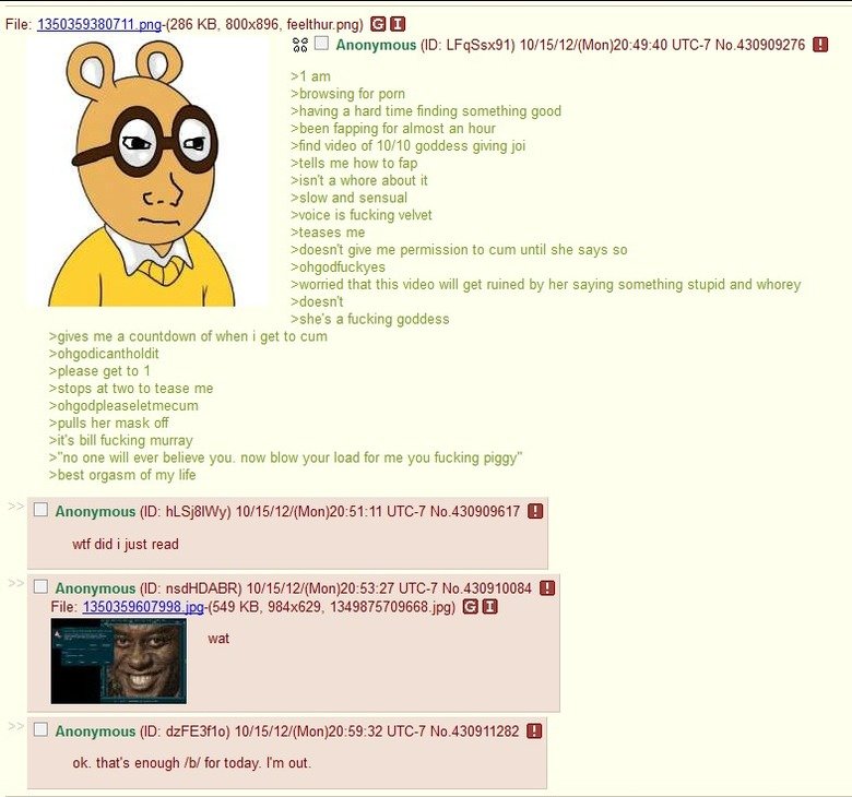 4chan Fapping Story